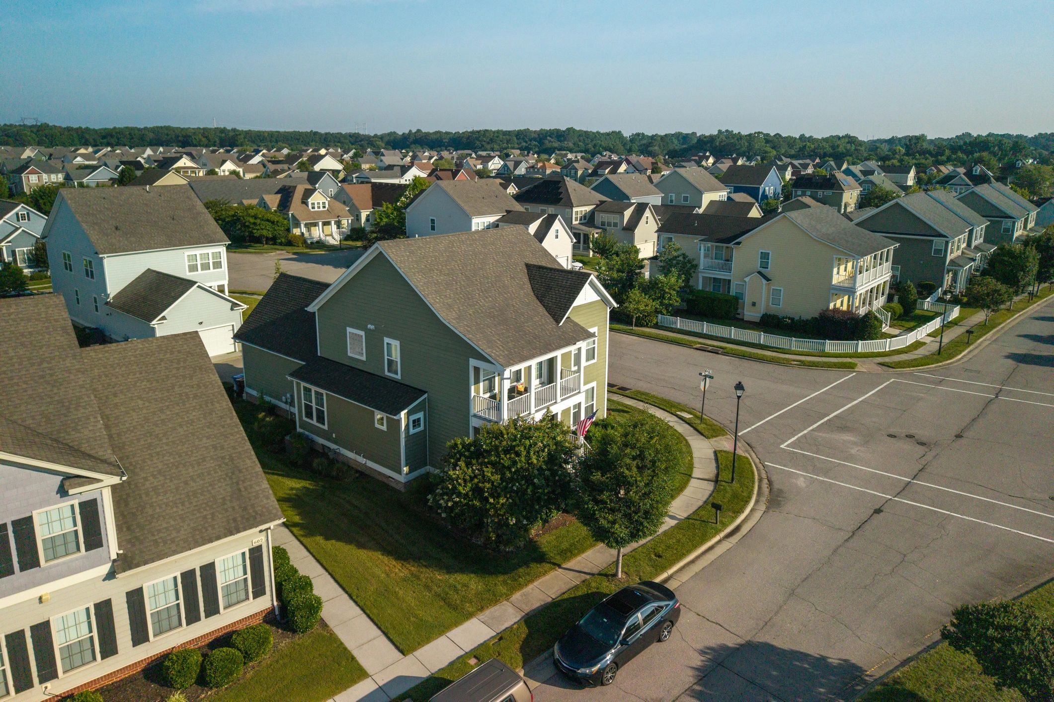Modern residential neighborhood homes
